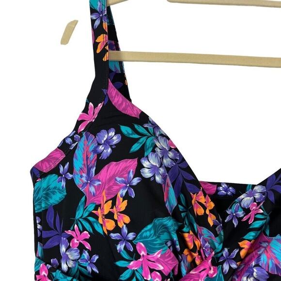 Swimsuits For All Swim Suits Top Tankini Modest Floral Swimwear sz 44DDD - Picture 7 of 16